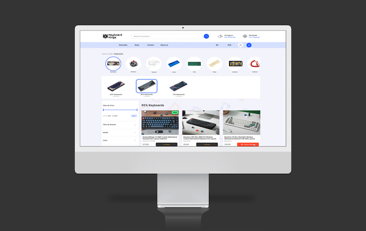 KBK- Shop design, Online shop.